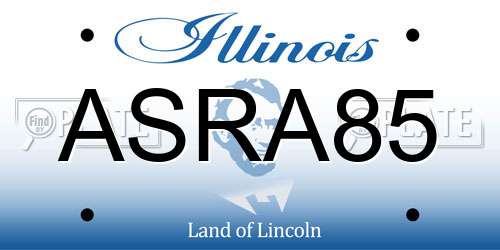 ASRA85 Illinois License Plate