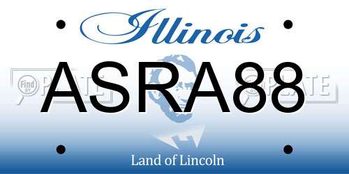 ASRA88 Illinois License Plate