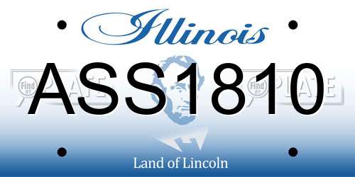 ASS1810 Illinois License Plate