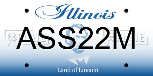 ASS22M Illinois License Plate