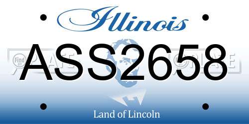 ASS2658 Illinois License Plate