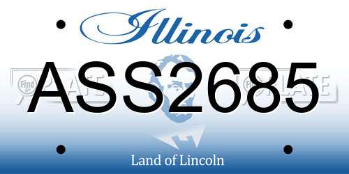 ASS2685 Illinois License Plate