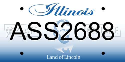 ASS2688 Illinois License Plate