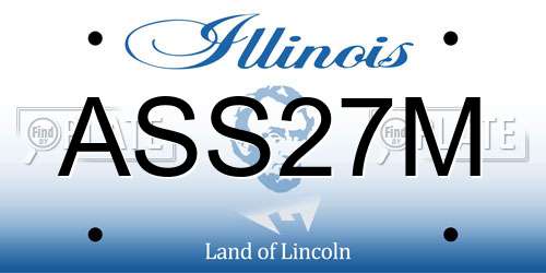 ASS27M Illinois License Plate