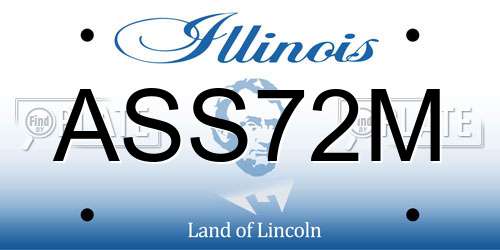 ASS72M Illinois License Plate