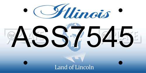 ASS7545 Illinois License Plate