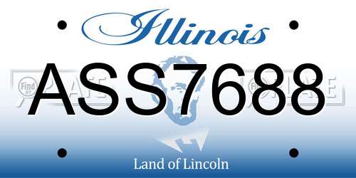 ASS7688 Illinois License Plate