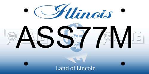 ASS77M Illinois License Plate