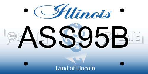 ASS95B Illinois License Plate