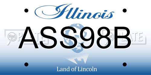 ASS98B Illinois License Plate