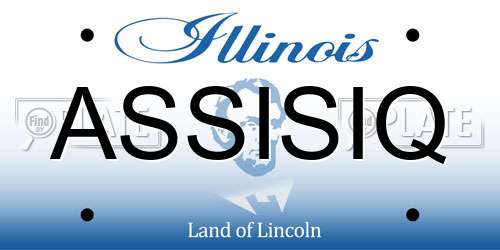 ASSISIQ Illinois License Plate