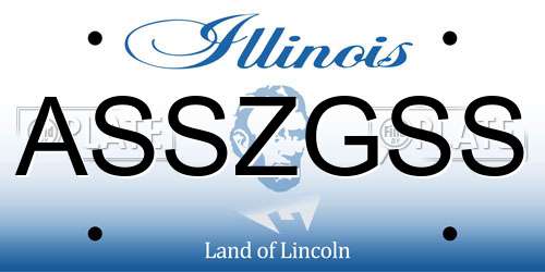 ASSZGSS Illinois License Plate