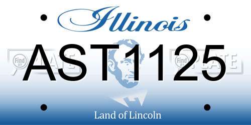 AST1125 Illinois License Plate