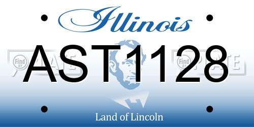 AST1128 Illinois License Plate