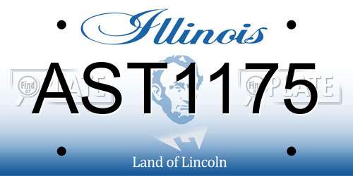 AST1175 Illinois License Plate