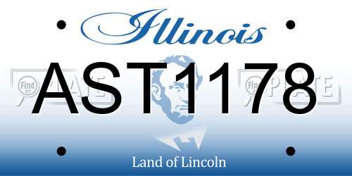 AST1178 Illinois License Plate