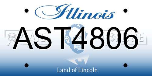 AST4806 Illinois License Plate