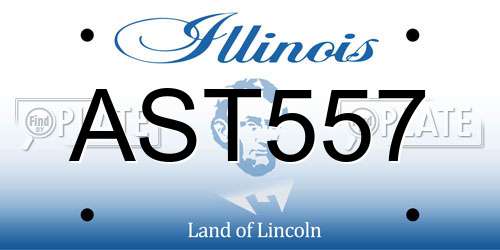 AST557 Illinois License Plate