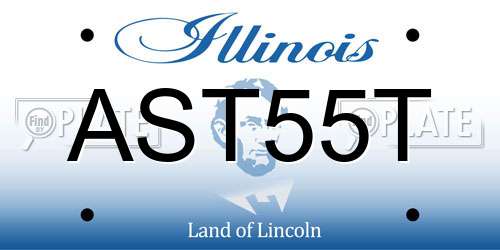 AST55T Illinois License Plate