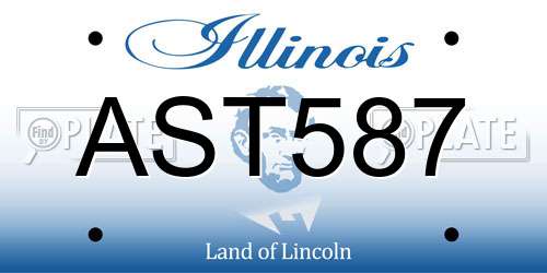 AST587 Illinois License Plate