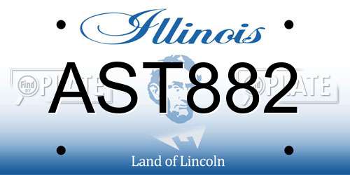 AST882 Illinois License Plate