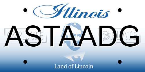 ASTAADG Illinois License Plate