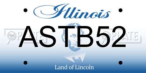 ASTB52 Illinois License Plate