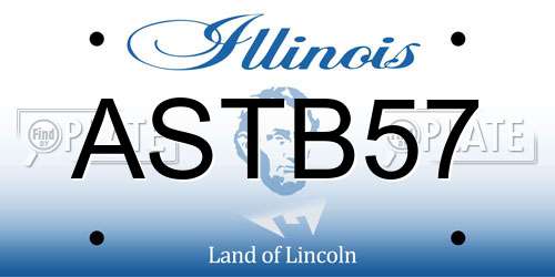 ASTB57 Illinois License Plate