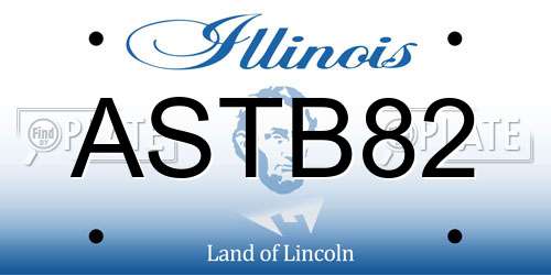 ASTB82 Illinois License Plate