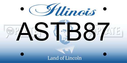 ASTB87 Illinois License Plate