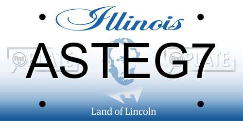 ASTEG7 Illinois License Plate