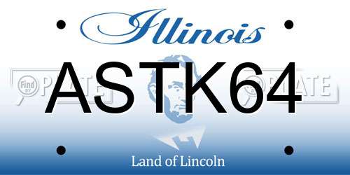 ASTK64 Illinois License Plate