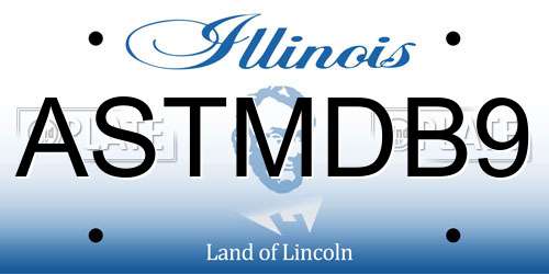 ASTMDB9 Illinois License Plate