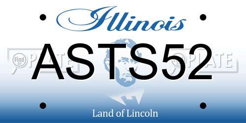 ASTS52 Illinois License Plate