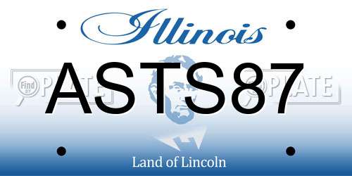 ASTS87 Illinois License Plate