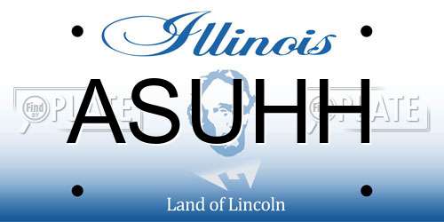 ASUHH Illinois License Plate