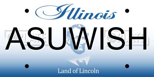 ASUWISH Illinois License Plate