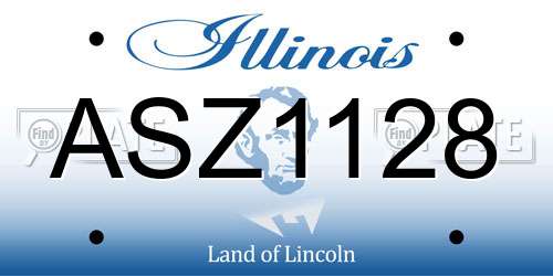 ASZ1128 Illinois License Plate