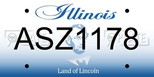 ASZ1178 Illinois License Plate