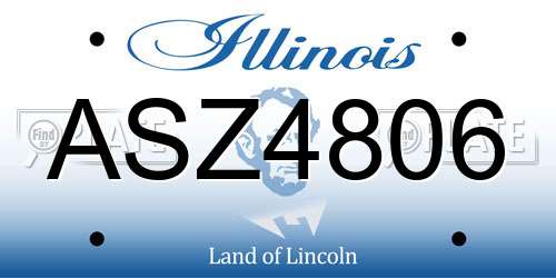 ASZ4806 Illinois License Plate
