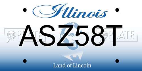 ASZ58T Illinois License Plate