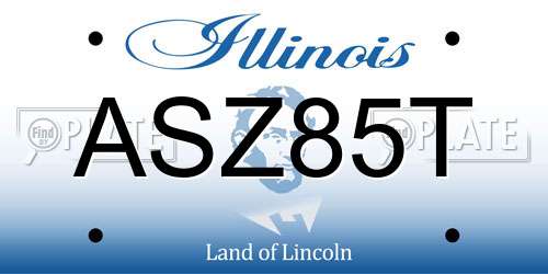 ASZ85T Illinois License Plate