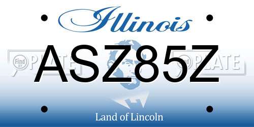 ASZ85Z Illinois License Plate