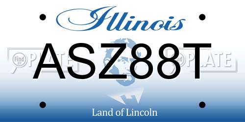 ASZ88T Illinois License Plate