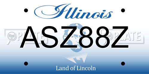 ASZ88Z Illinois License Plate