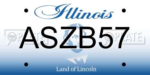ASZB57 Illinois License Plate