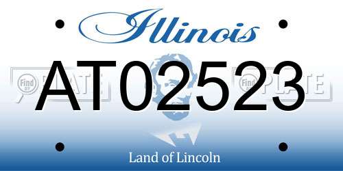 AT02523 Illinois License Plate