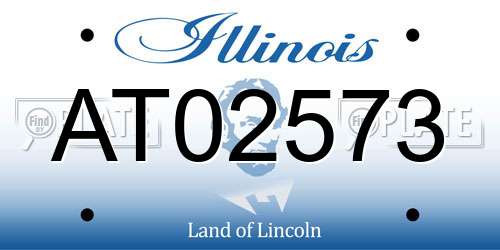 AT02573 Illinois License Plate