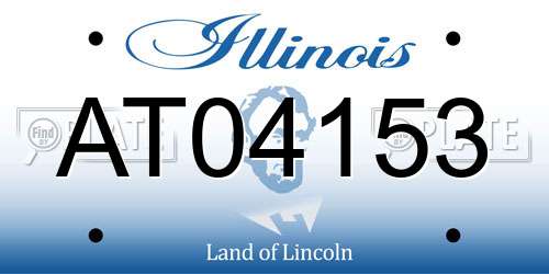 AT04153 Illinois License Plate