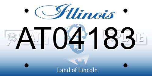 AT04183 Illinois License Plate